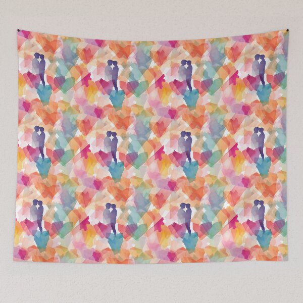Item preview, Watercolour Rainbow Kaleidoscope and Gay Couple designed and sold by AgathaZolastore.