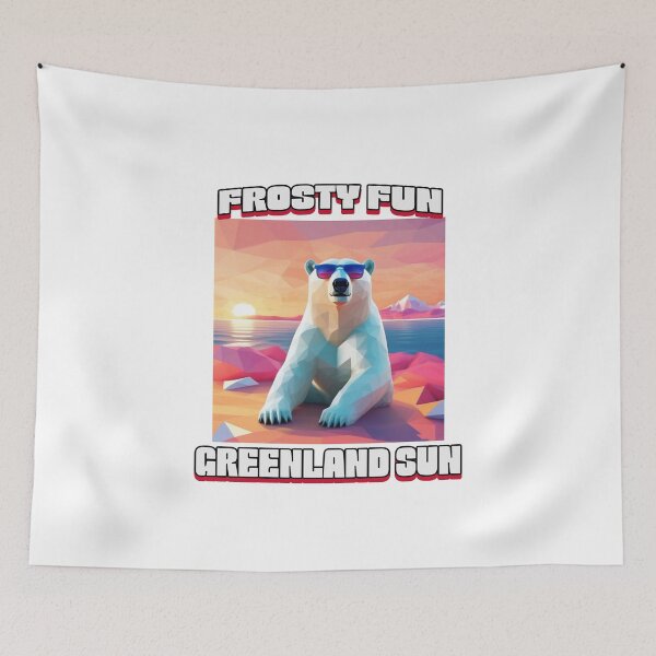 Item preview, Frosty Fun Greenland Sun Polar Bear Wearing Sunglasses designed and sold by GraTEEtude.