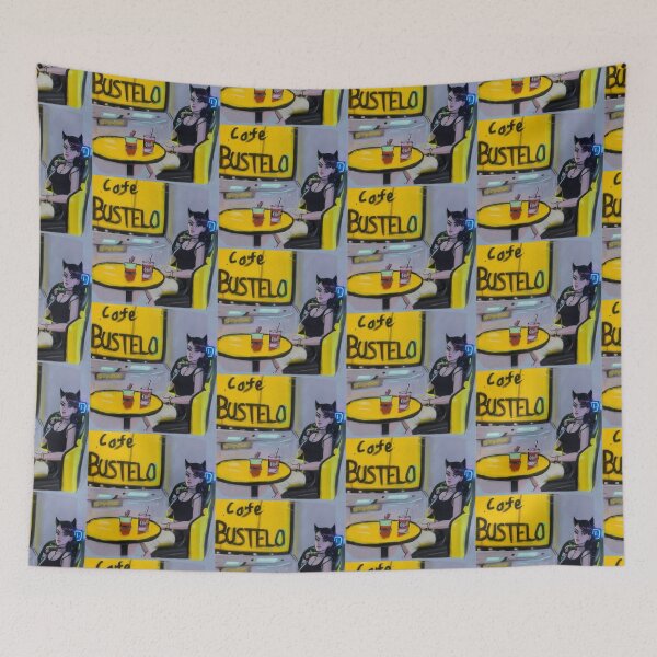 Item preview, Cat Woman in Cafe Bustelo designed and sold by bipolarvirgoart.