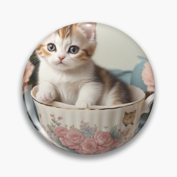 Artikelvorschau, Süße Katze in Teetasse entworfen und verkauft von Mystical Widget Productions.