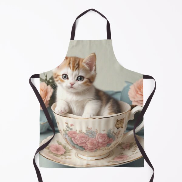 Item preview, Cute Cat in Teacup designed and sold by Mystical Widget Productions.