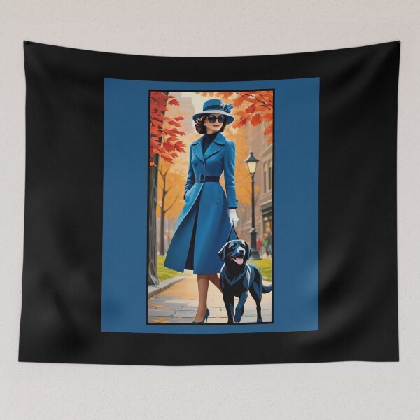 Item preview, JACQUELINE KENNEDY WALKING DOG IN PARK FANTASY ART  designed and sold by PatriotCat.