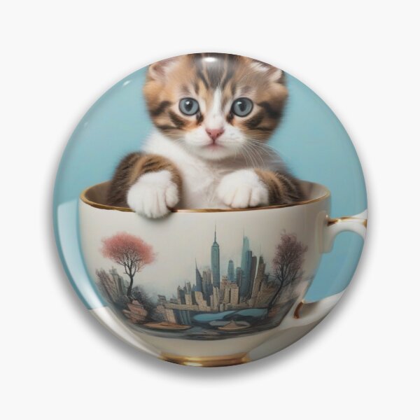 Artikelvorschau, Süßes Kätzchen in der Teetasse entworfen und verkauft von Mystical Widget Productions.