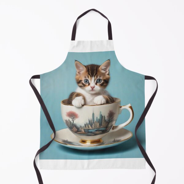 Item preview, Cute Kitty in Teacup designed and sold by Mystical Widget Productions.