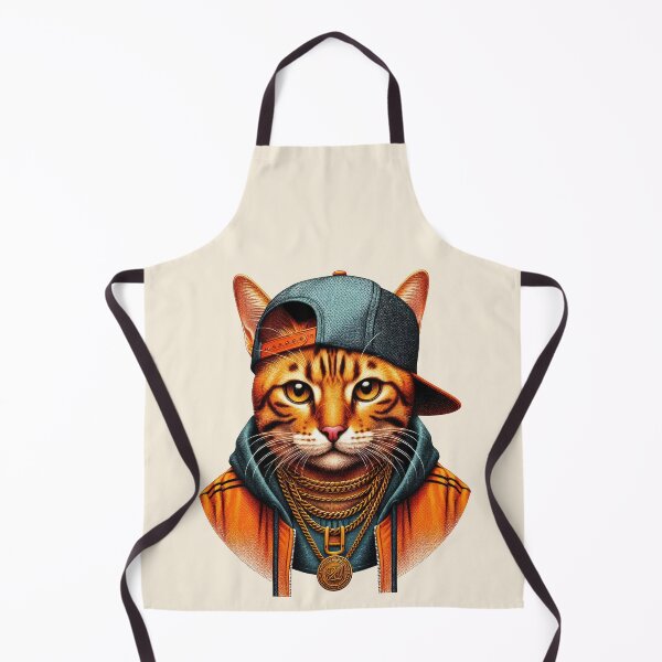 Item preview, Urban Cats #91 - Cinnamon Savannah Cat wearing hip hop clothes designed and sold by elektronen.