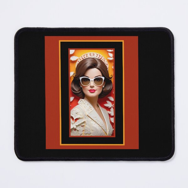 Item preview, JACQUELINE KENNEDY CUTE HAT DIMENSIONAL PAPER FANTASY ART designed and sold by PatriotCat.