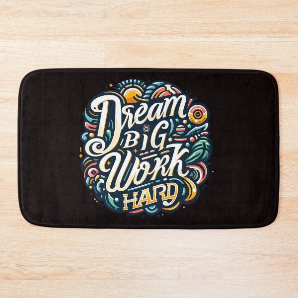 Item preview, Dream Big Work Hard, typography designed and sold by maxmaj.
