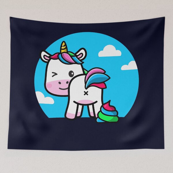 Item preview, Cheeky unicorn rainbow poop designed and sold by messy-nessie.