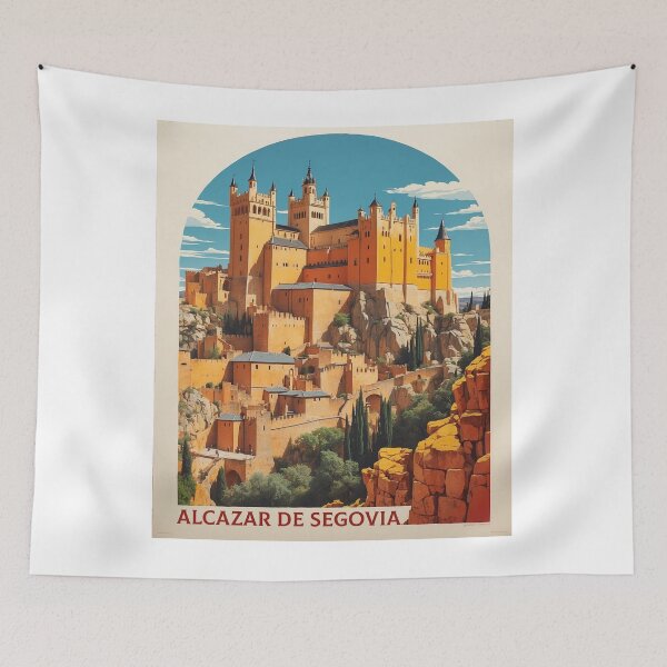 Item preview, Alcazar of Segovia Spain Tourism Vintage Poster designed and sold by TravelersGems.
