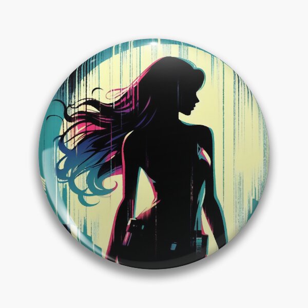Item preview, Spy Girl Silhouette [neo noir, neon] designed and sold by RESToRAPTOR.