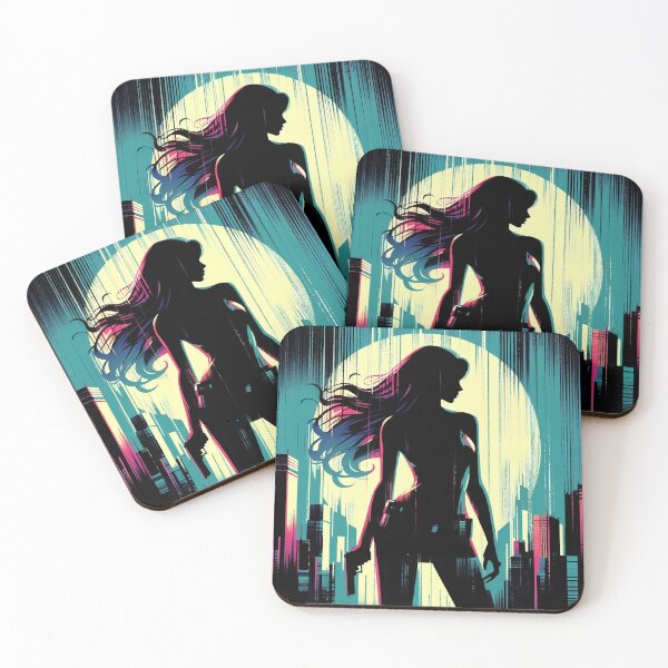 Item preview, Spy Girl Silhouette [neo noir, neon] designed and sold by RESToRAPTOR.