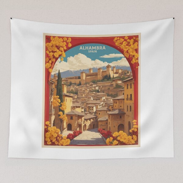 Item preview, Alhambra Pamplona Spain Tourism Vintage Poster 2 designed and sold by TravelersGems.