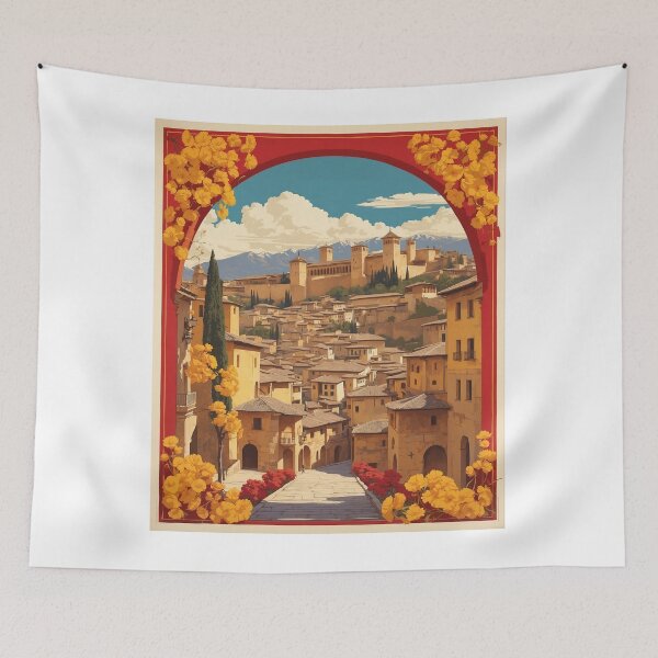 Item preview, Alhambra Pamplona Spain Tourism Vintage Poster 3 designed and sold by TravelersGems.