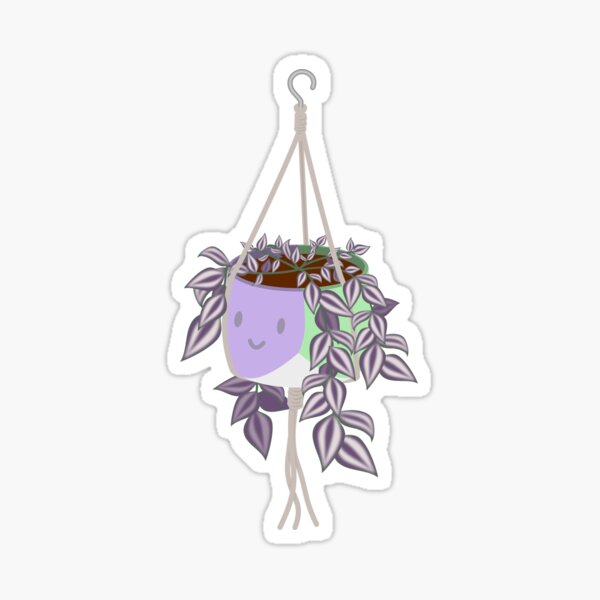 Adorable tradscantia plant happy genderqueer pride pot Sticker