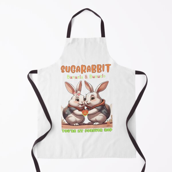 Item preview, Cute Chubby Bunnies Sugar Lovers whose names are Bunuelo & Bunuela designed and sold by SUGARABBIT.