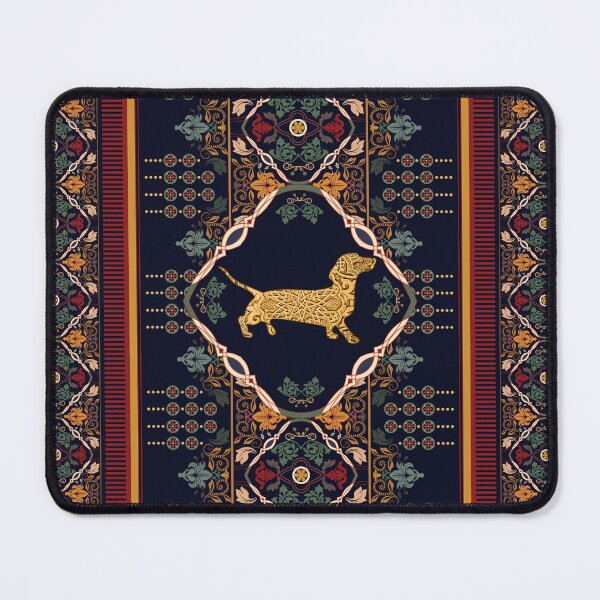 Item preview, Vintage Golden Dachshund With Flower Patterns designed and sold by Clitus.