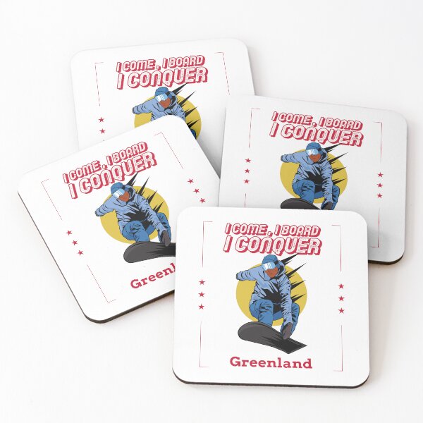 Item preview, Greenland I Come I Board I Conquer Snowboarding designed and sold by GraTEEtude.