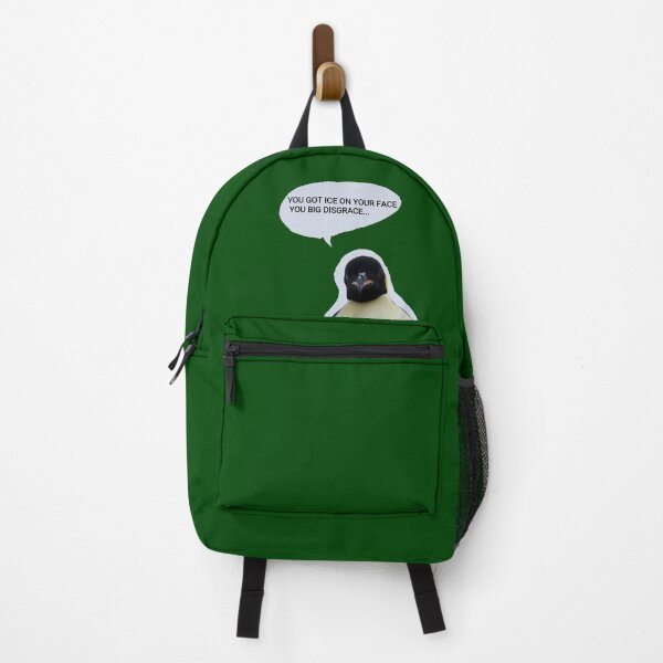 Item preview, Emperor Penguin ice on your face (Dark Green #014606 background) designed and sold by SBPenguins.