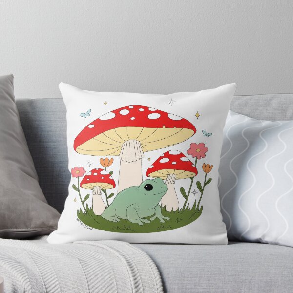 Item preview, Frog and Mushrooms Cute designed and sold by bridolanart.