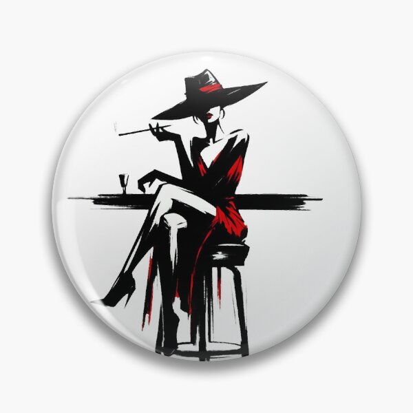 Item preview, Femme Fatale Sits on a High Bar Stool [Noir, Crime] designed and sold by RESToRAPTOR.