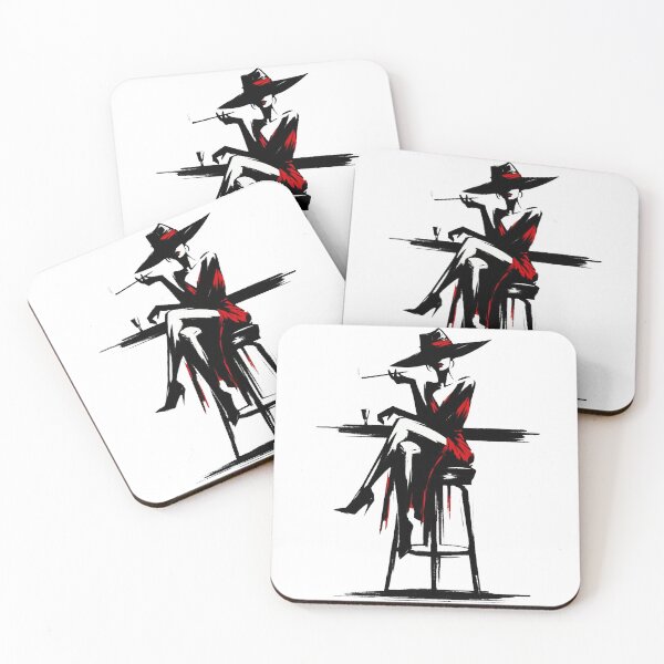 Item preview, Femme Fatale Sits on a High Bar Stool [Noir, Crime] designed and sold by RESToRAPTOR.