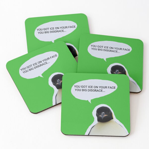 Item preview, Emperor Penguin ice on your face (Bright Green #35B02C background) designed and sold by SBPenguins.
