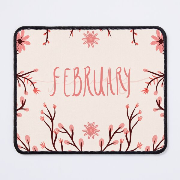 Item preview, February Handwriting Flower Border designed and sold by ART SIFA.