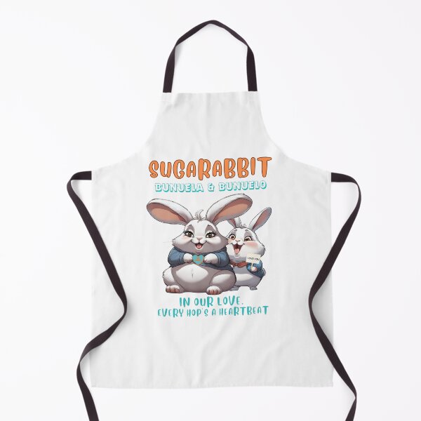 Item preview, Cute Chubby Bunnies Sugar Lovers whose names are Bunuelo & Bunuela designed and sold by SUGARABBIT.