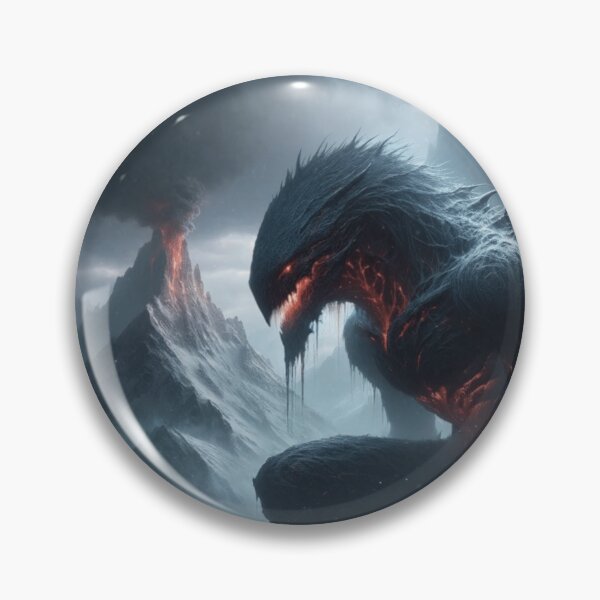 Item preview, Mystical Titan awakens in an icy mountain landscape under a stormy sky designed and sold by NexusSales.
