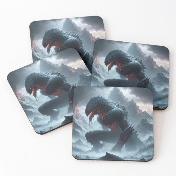 Item preview, Mystical Titan awakens in an icy mountain landscape under a stormy sky designed and sold by NexusSales.