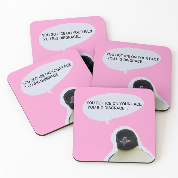 Item preview, Emperor Penguin ice on your face (Pink #F699CD background) designed and sold by SBPenguins.