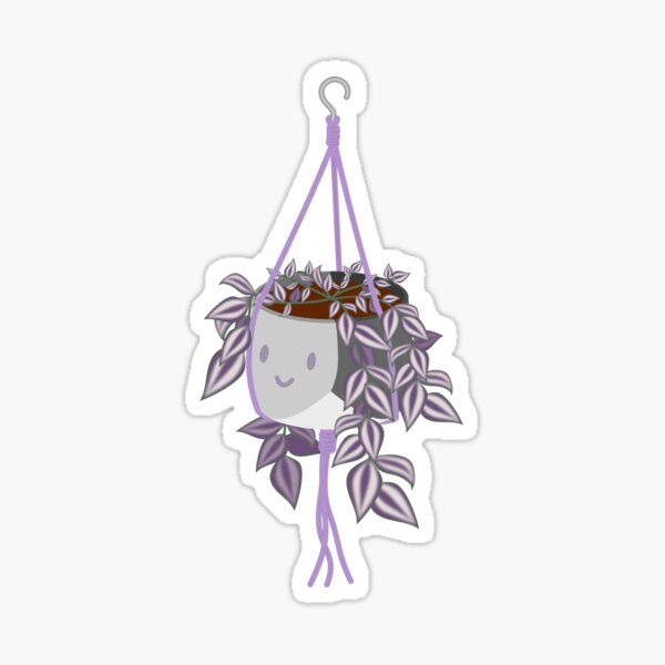Adorable tradscantia plant happy asexual pride pot Sticker