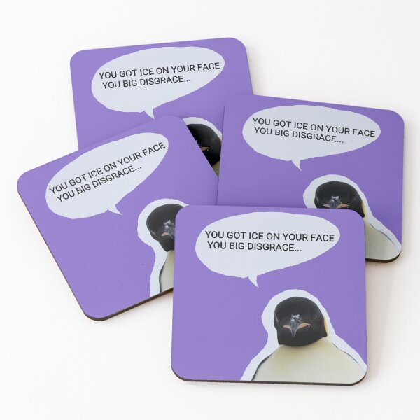Item preview, Emperor Penguin ice on your face (Light Purple #795FC1 background) designed and sold by SBPenguins.