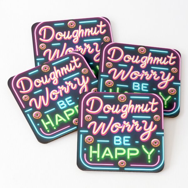 Item preview, Neon Glow Doughnut Happiness - Lively Wall Art designed and sold by joanwatson45.