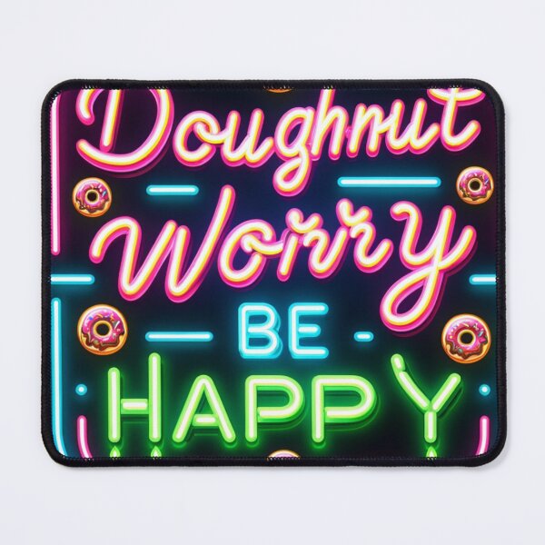 Item preview, Neon Glow Doughnut Happiness - Lively Wall Art designed and sold by joanwatson45.