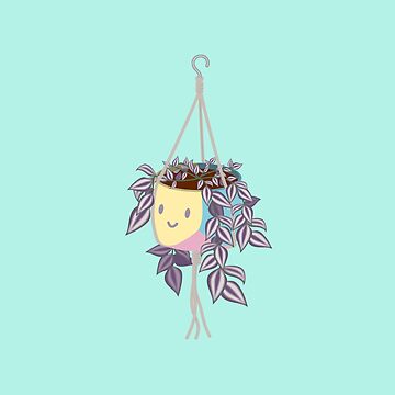 Artwork thumbnail, Adorable tradscantia plant happy pansexual pride pot by meldra