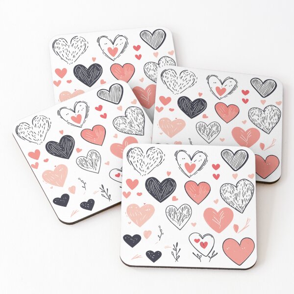 Item preview, Charming Hand-Drawn Hearts and Love Doodles designed and sold by HecoPhoto.