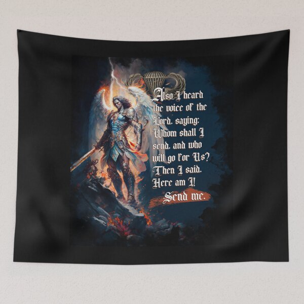 Item preview, St. Michael - Archangel Michael - Patron Saint Airborne - Isaiah 6:8 Send Me designed and sold by Yeet42Graphix.