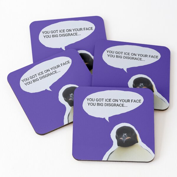 Item preview, Emperor Penguin ice on your face (Dark Purple #3A2096 background) designed and sold by SBPenguins.