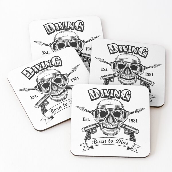 Item preview, born to dive - spearfishing designed and sold by OmniArtStudio.