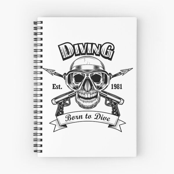 Item preview, born to dive - spearfishing designed and sold by OmniArtStudio.