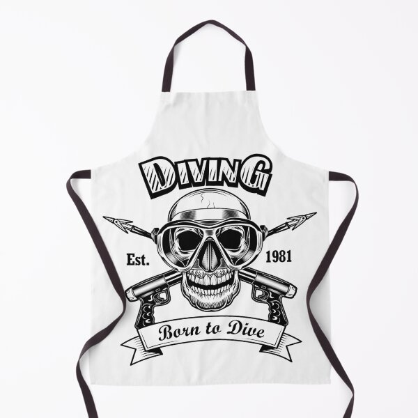 Item preview, born to dive - spearfishing designed and sold by OmniArtStudio.