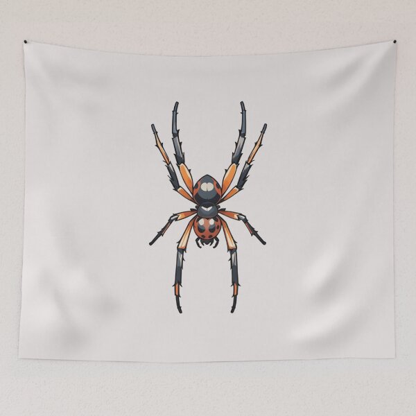 Item preview, black and orange spider designed and sold by Atlantico54.