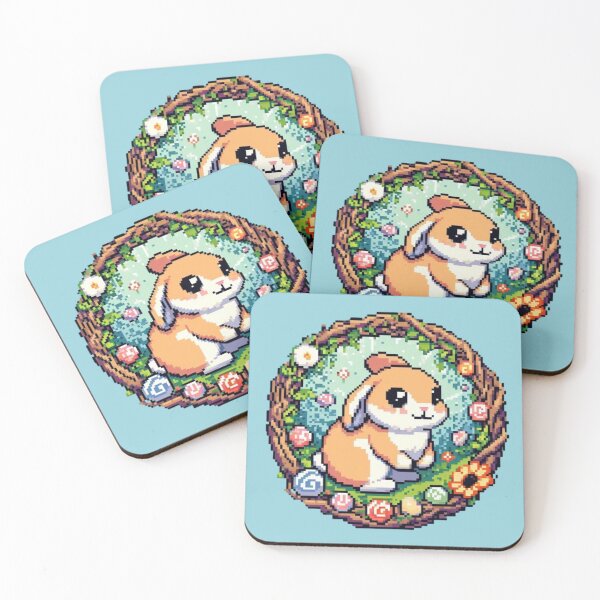 Item preview, "Happy bunny among flowers" designed and sold by Isai-64v16.