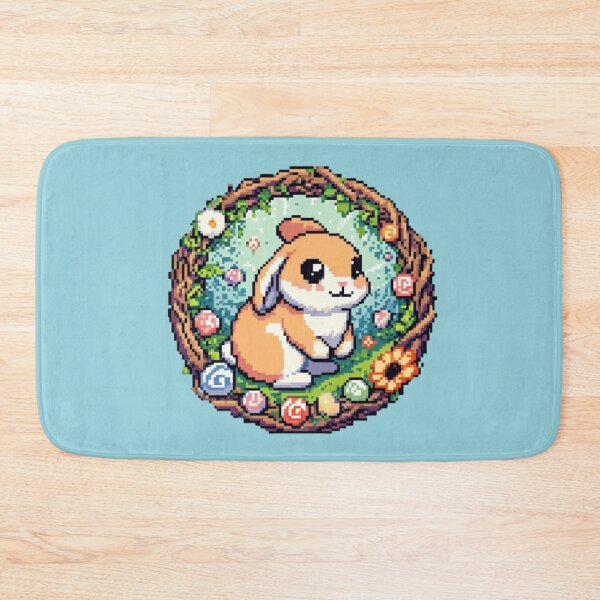 Item preview, "Happy bunny among flowers" designed and sold by Isai-64v16.