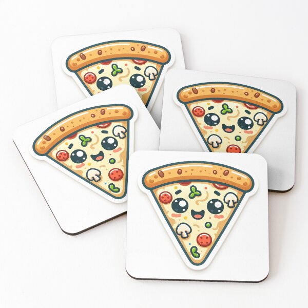 Item preview, Happy Pizza Party - Arte de personajes de comida caprichosa designed and sold by joanwatson45.