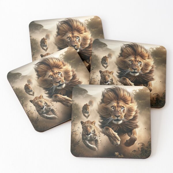 Item preview, Majesty in Motion: The Lion and Leopard designed and sold by Shams-Studio.