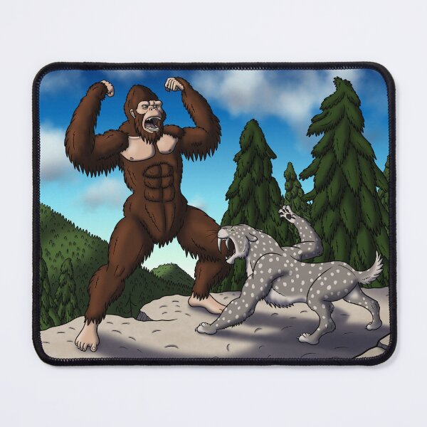 Item preview, Sasquatch versus Smilodon designed and sold by Brandon Pilcher's Creative Adventures.