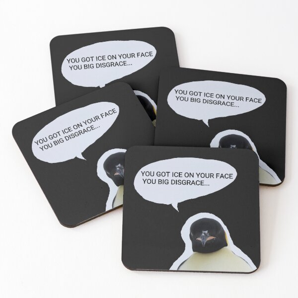 Item preview, Emperor Penguin ice on your face (Black background) designed and sold by SBPenguins.