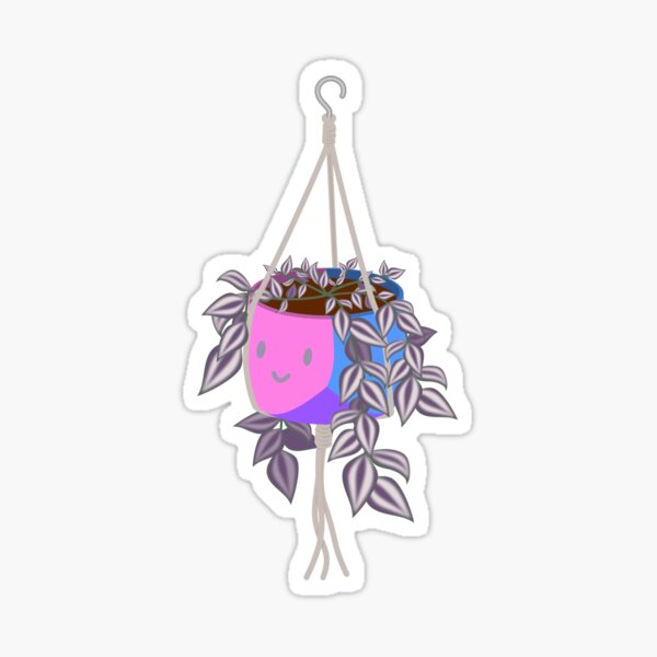 Adorable tradscantia plant happy bisexual pride pot Sticker
